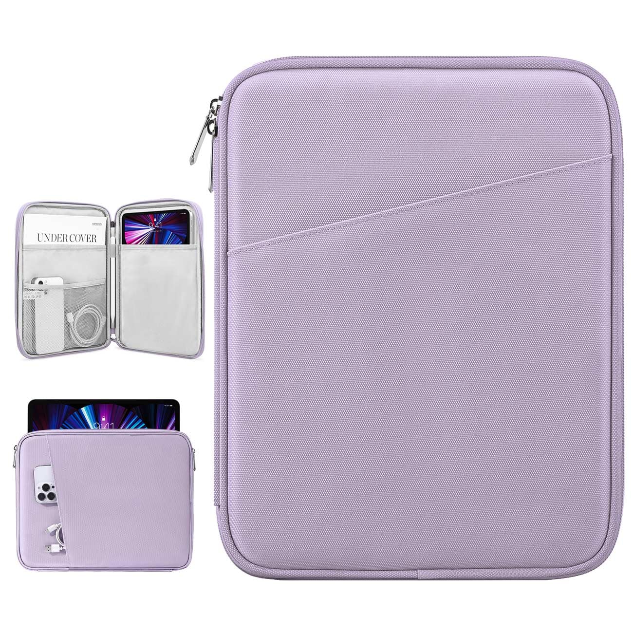 Dadanism 9-11" Tablet Sleeve Bag Carrying Case for iPad (A16) 11th Gen 11", iPad 10th Gen 10.9" Air 5/4, iPad Air M4/Pro 11", iPad 9/8/7th, Galaxy Tab A11+ Plus 11", Remarkable 2 10.3", Black