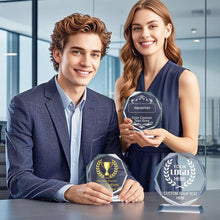 Personalized Crystal Trophy Award - Plaques Personalized Engraved - Coworker Employee Appreciation Gift, Anniversary Retirement Gift - Custom Employee Recognition Awards and Trophies
