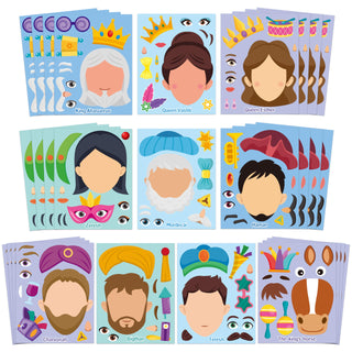 CY2SIDE Mothers Cross Stickers Sheet - 40PCS Make A Best Mom Cross Face Sticker with Heart Flower for Kid, DIY Religious Gift Craft Sticker Game Party Favor for Christian Sunday School Home Project