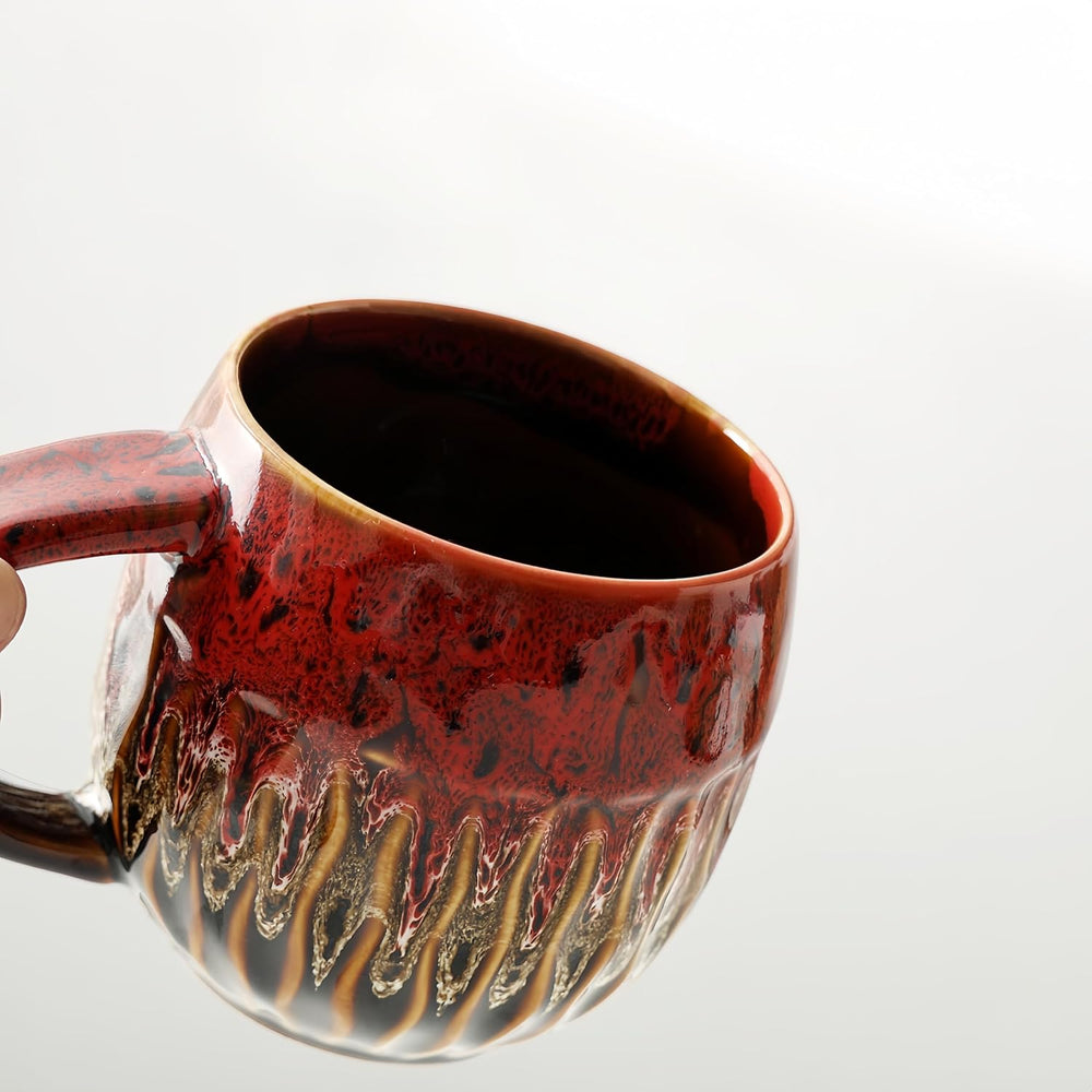 Large Ceramic Coffee Mug - 20oz Big Tea Cup, Red | Large Tea Mug, Microwave Safe, Dishwasher Safe