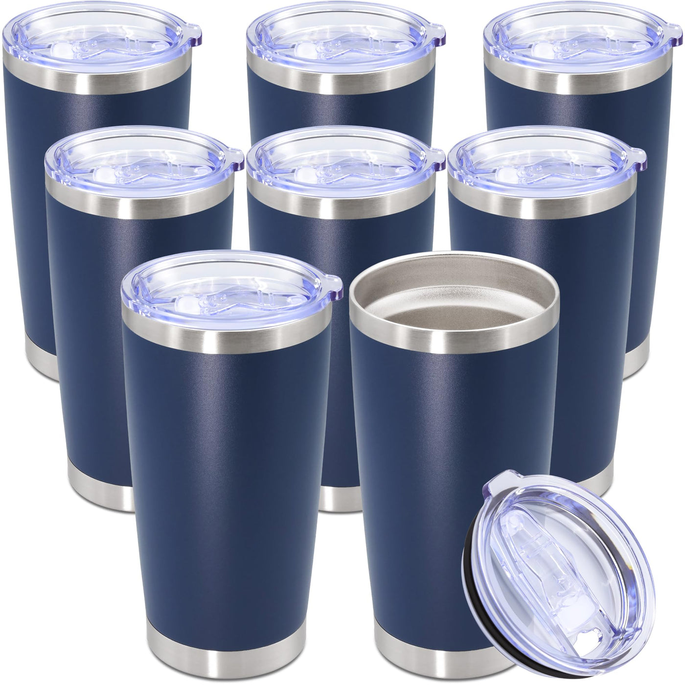 20oz Tumbler Stainless Steel Tumbler Cup with Lid Vacuum Insulated Double Wall Travel Mug, Durable Powder Coated Travel Coffee Tumbler Mug for Hot & Cold Drinks, Purple,1 Pack