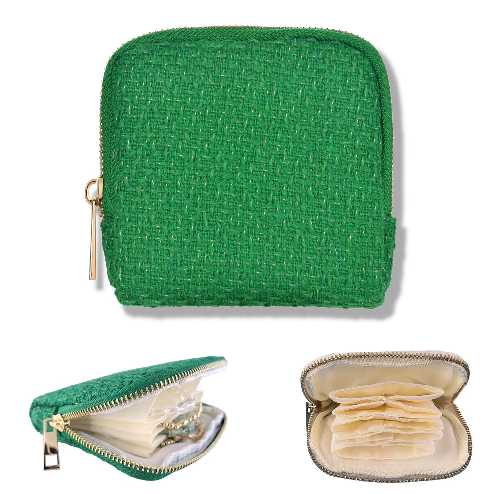 Small Travel Jewelry Case, Soft Velvet Organizer Pouch for Bangles, Bracelets, large Earrings, Beaded necklaces, Anti-Scratch & Portable Jewelry Bag Holder for Daily Use & Gift (Ocean Blue)