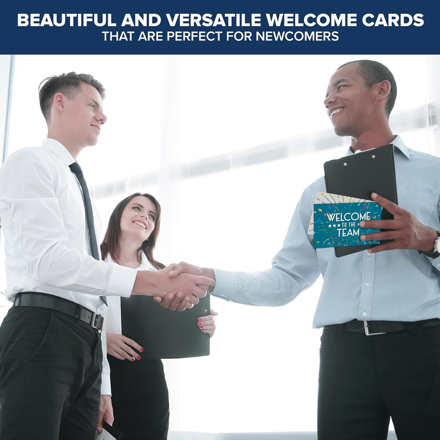 Decorably 24 Pack 6x4in Welcome to the Team Cards for New Employees with Envelopes and Stickers, 6 Festive Designs for Colleagues, Onboarded Staff, Crew, Blank Inside - Business, Gifting, Mailing