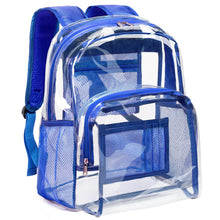 Vorspack Clear Backpack Heavy Duty PVC Transparent Backpack with Reinforced Strap Stitches & Large Capacity for College Workplace Security - Black