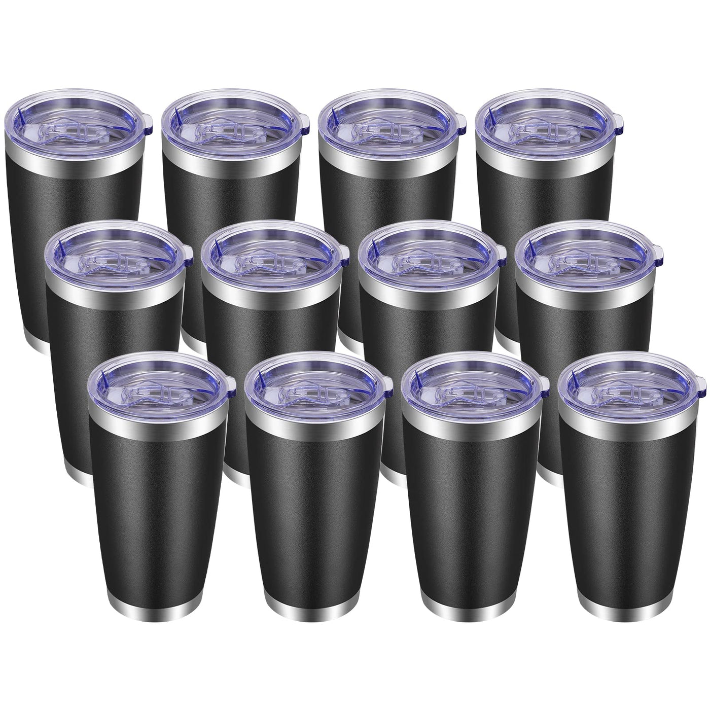 VEGOND 20oz Tumbler with Lid and Straw Stainless Steel Tumbler Cup Vacuum Insulated Double Wall Travel Coffee Mug Powder Coated Coffee Cup, Blue, 1 Pack