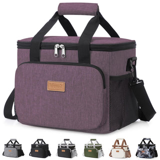 Lifewit Medium Lunch Bag, Insulated Lunch Box, Soft Cooler Cooling Tote for Adult Men Women, Black 12-Can (9L)
