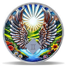 2 Year Angel Wings Sobriety Coin – Radiant Sunrise NA Medallion – Spiritual Token for Recovery & Clean Time – Empowering NA AA Chips – Gift for Men & Women