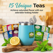 Modern Elegance Tea Tumbler Gift Set for Women, Teal