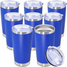 20oz Tumbler Stainless Steel Tumbler Cup with Lid Vacuum Insulated Double Wall Travel Mug, Durable Powder Coated Travel Coffee Tumbler Mug for Hot & Cold Drinks, Purple,1 Pack