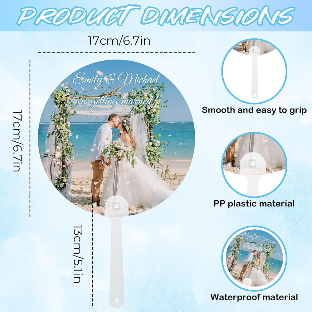 Custom Hand Fans Bulk 10–5000 PCS, Personalized Fans with Photo, Logo or Text, Promotional Hand Fans for Business, Trade Shows, Weddings, Events, Schools & Fundraisers