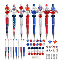 holoith 8 Set Butterfly Flower Beadable Pens Kit, Pen Making Kit with Beads and Refills, Black Ink Ballpoint Smooth Writing, Gift for Diy Present Students Teens Office Supplies