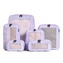 Aerotrunk Compression Packing Cubes for Travel - Luggage Organizer Bags - Double Zipper Packing Cubes for Suitcases (6-Pack, Beige)