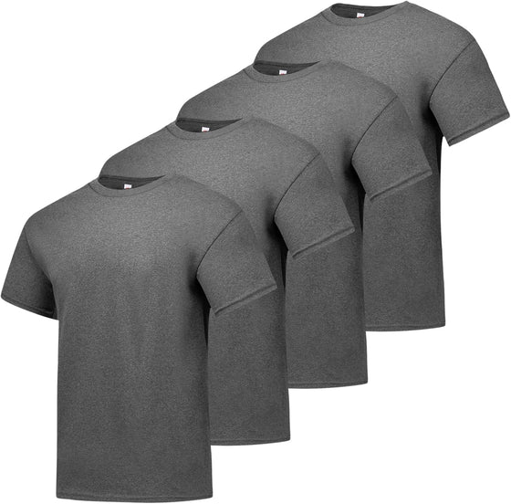 Hanes Men's Short Sleeve T-Shirt Pack, Big & Tall, Crewneck Cotton T-Shirts for Men, Value Packs