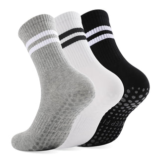 loudashuaiqi Grip Pilates Socks Non Slip Athletic Yoga Socks with Grips for Women Grippy socks for Hospital Workout Barre