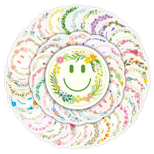 50PCS Smiling Stickers, Cute Water Bottle Stickers for Kids, for Teaching Rewards, Notebooks, Stationery, Luggage, Cartoon PVC Happy Stickers