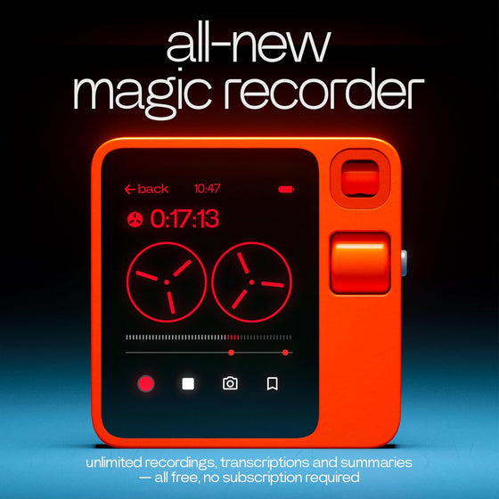 Rabbit r1 AI Voice-Activated Gadget with New and Improved AI Note Taker — No Subscription Fees — Vibe Coding and OpenClaw on Device, Voice Recorder, Unlimited Transcriptions and Meeting Summaries - hover image