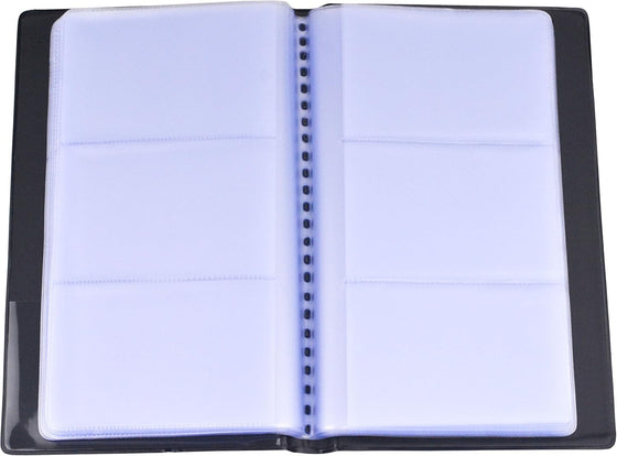 SAMYO Business Journal Name Card Book Holder Organizer - Holds 240 Cards - Black - hover image