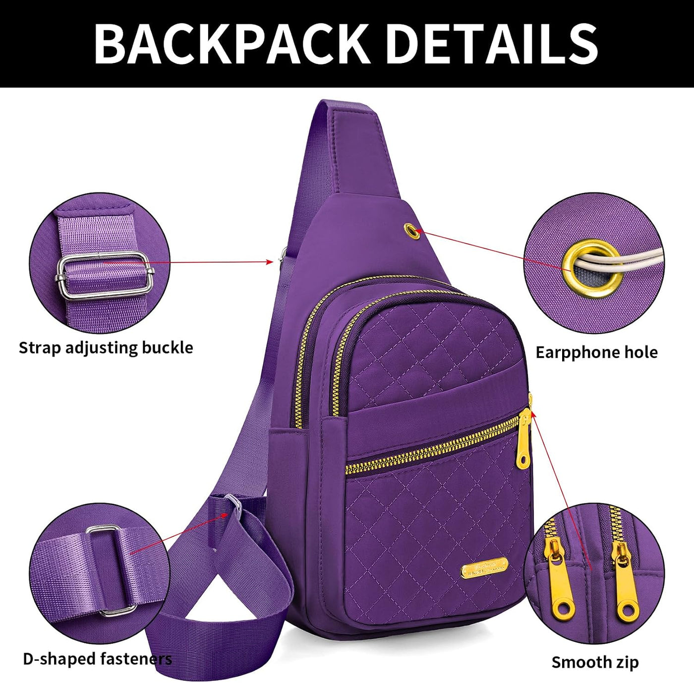 Aisijimo Small Sling Bag For Women Men Casual Crossbody Sling Backpack | Small