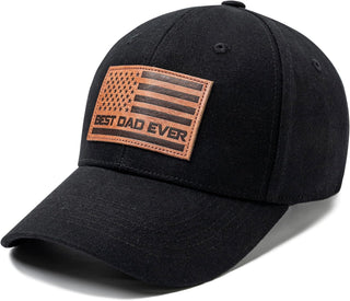 68LDROOTER Best Dad Ever American Flag Hat, Dad Hat Fathers Day Birthday Gifts for Dad Papa from Daughter Son Black Cap