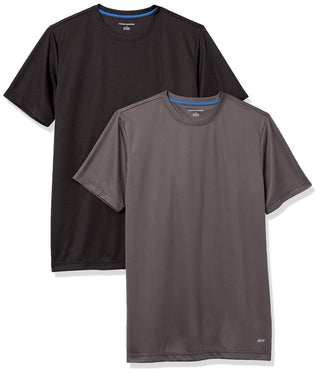 Amazon Essentials Men's Moisture Wicking Breathable Active Performance Tech Gym T-Shirts, Pack of 2