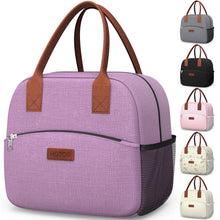HOTOR Lunch Bag for Women & Men - Wear-Resistant Insulated Lunch Box with Large Capacity, Multi-Functional Cooler Bag for Office, Picnic, Black, 10L,10.60" x 5.90" x 9.50"