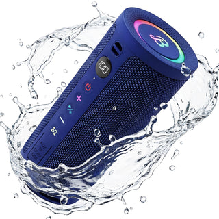 BassBloom Roar 3 Portable Bluetooth Speaker,20W Powerful Sound with JIKE Bass,IPX6 Waterproof,24H Playtime,Bluetooth 5.4,RGB Lights,Wireless TWS Pairing,Outdoor for Camping and Beach (Black)