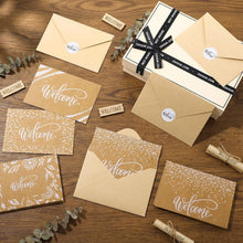 Fumete 72 Sets Bulk Welcome Card for Guest with Kraft Envelope Sticker Blank 6x4 in Interior Welcomes Note Card Paper Hotel Business Greeting Postcard Wedding Employee Team(White)