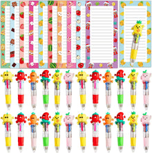 QOUBAI 30 Sets Back to School Gifts for Students Bulk Summer 4 in 1 Multicolor Ballpoint Pens and Notepads Kits First Day of School Student Gifts Bulk for Kids Preschool Welcome to School Supplies