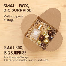 RAINFLOW Eco-Friendly Brown Kraft Gift Boxes with Satin Ribbon – 12x12x9 cm, Small Square Boxes for Weddings, Birthdays, Party Favors 10-Pack, Bulk Packaging, Recyclable Paper