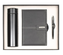 Shadow Breeze A5 Leather Notebook, Insulated Thermos and Executive Pen Gift Set in Premium Gift Box, 172 Pages 100GSM Ruled Pages, 12 oz, Great Gift for Business, School, Home (Blue)