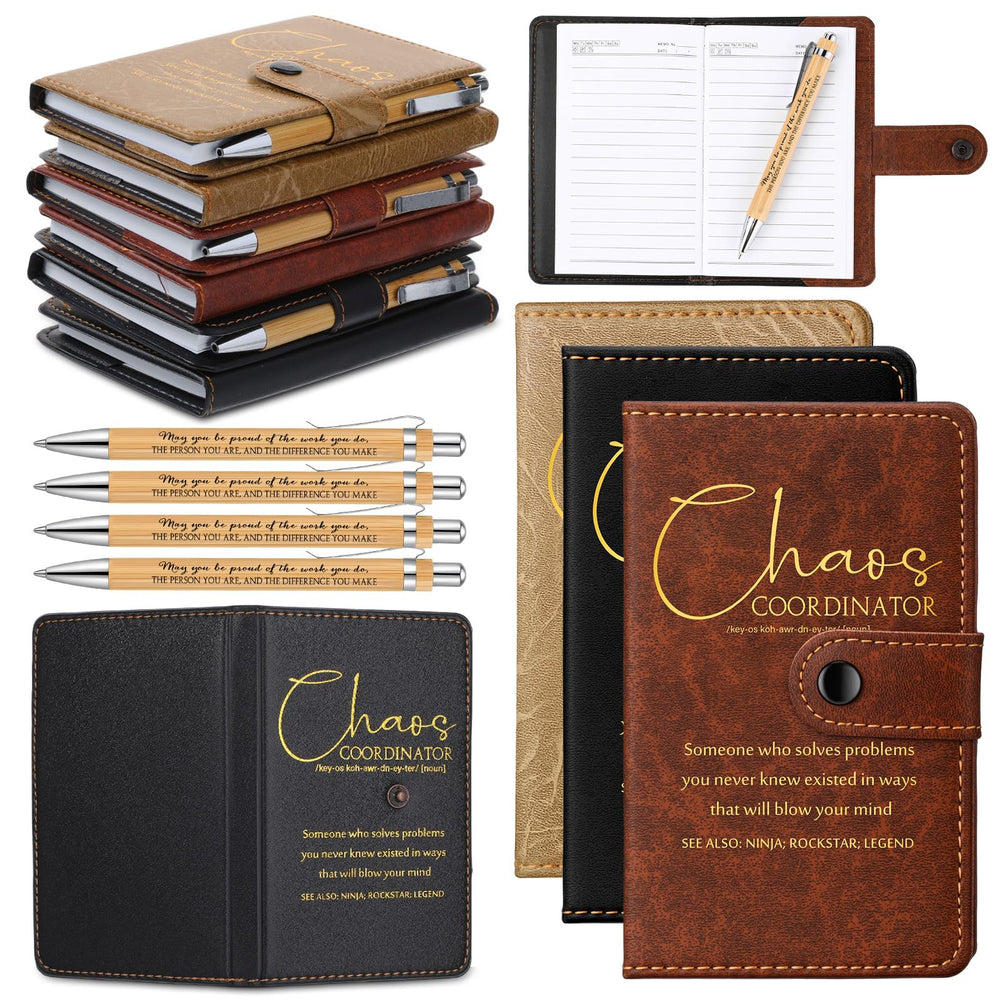 Marspark 10 Set Differen Marker Employee Appreciation Gift Inspirational A5 Leather Notepad with Motivational Pen Thank You Gift for Men Women Cna Nurse Volunteer Staff Team Office Teacher Fathers Day