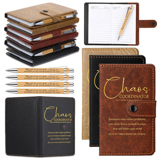 Marspark 10 Set Differen Marker Employee Appreciation Gift Inspirational A5 Leather Notepad with Motivational Pen Thank You Gift for Men Women Cna Nurse Volunteer Staff Team Office Teacher Fathers Day