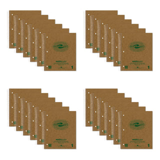 ROARING SPRING Environotes Recycled Spiral Notebook, College Ruled 1 Subject Notebook, 11" x 9", 80 Perforated Sheets, 20 lb Recycled Paper, Double Pocket, 3 Hole Punched, Made in USA