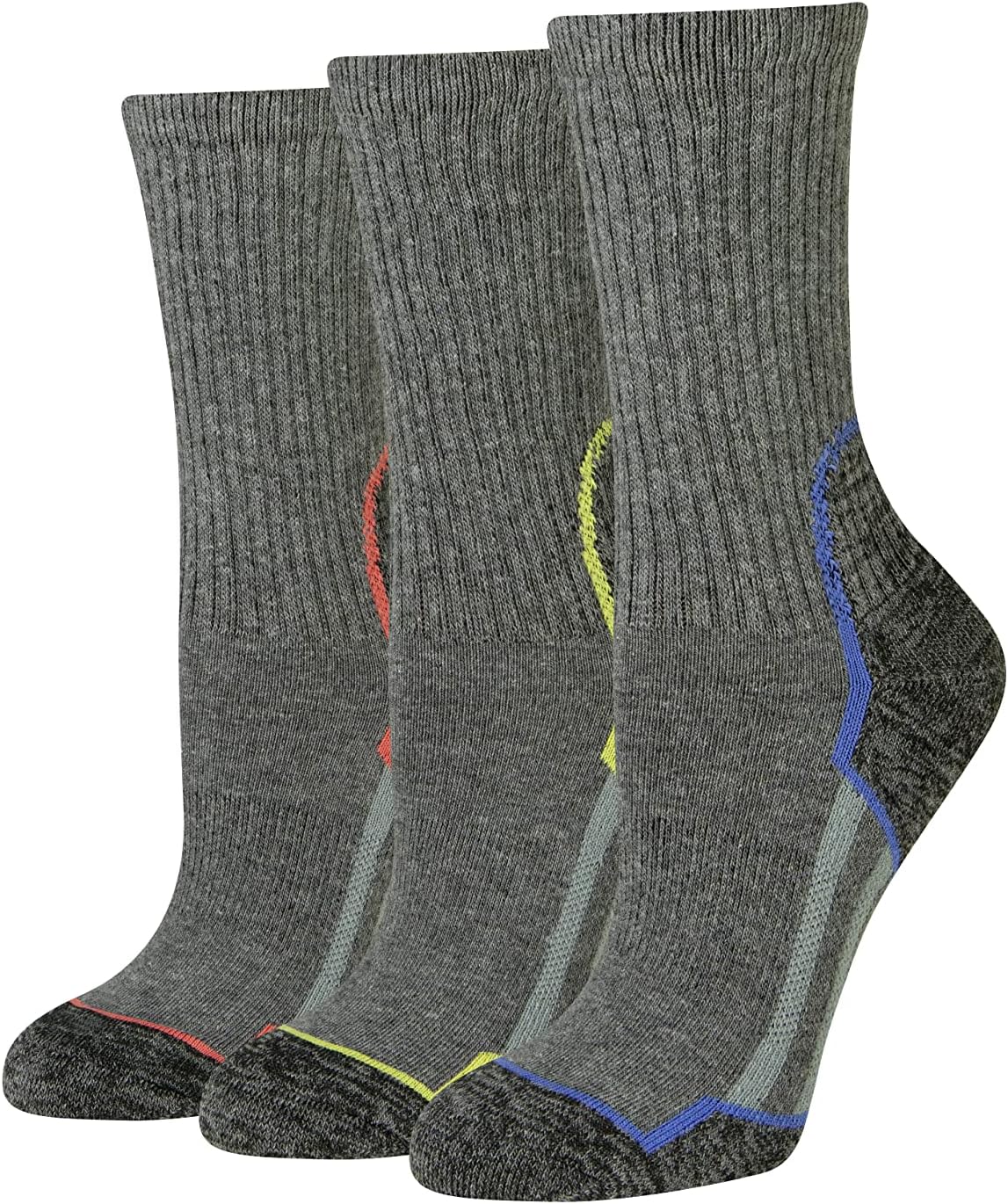 Amazon Essentials womens Comfortable Cushioned Hiking Crew Socks
