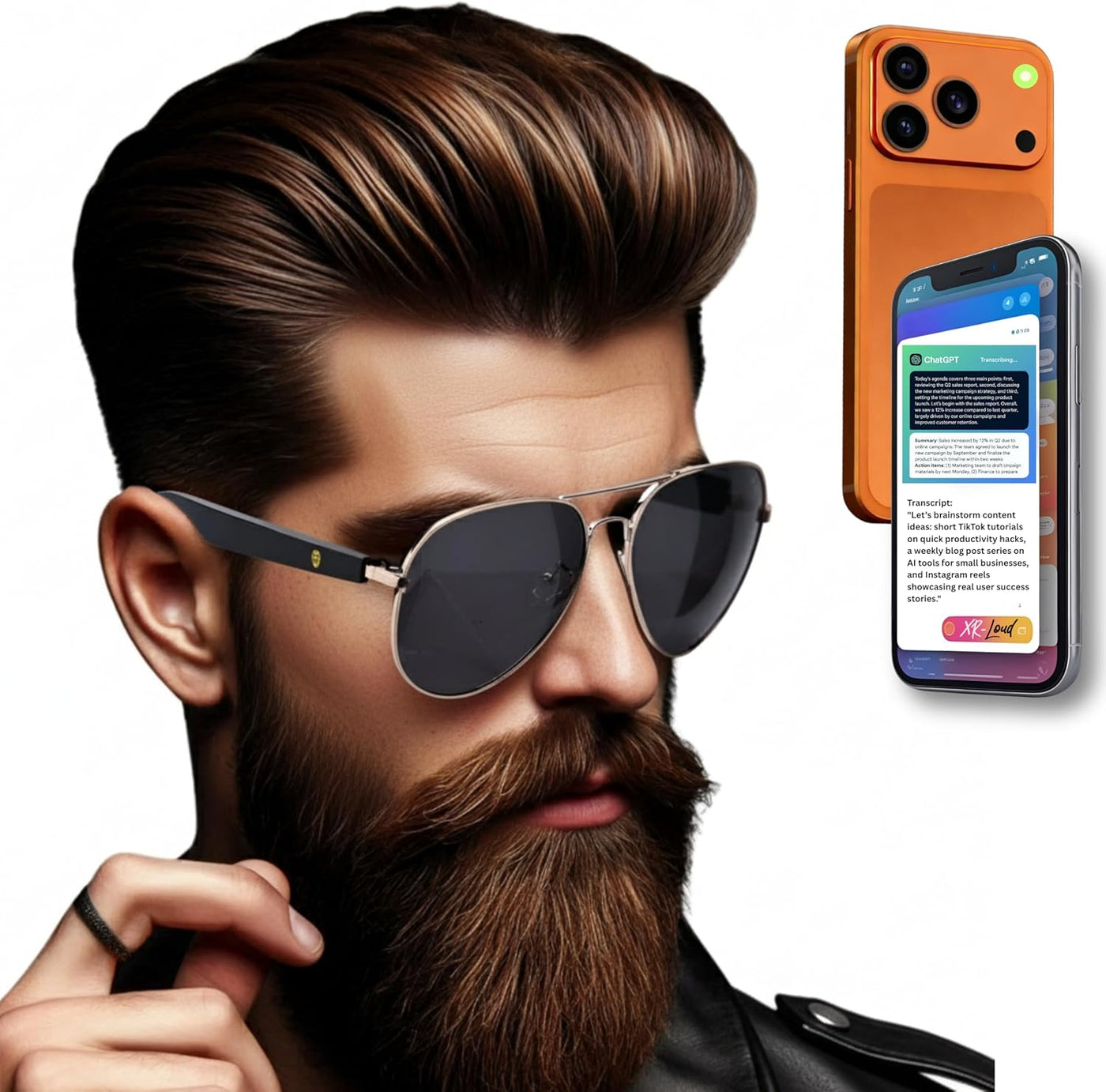 AI Smart Glasses with Bluetooth for Men Women ChatGPT-Claude-Gem wd 200 Languages 99% Accuracy, Transcribe, 5.3 Android Siri Touch and Voice Assistant Glasses with Speakers, 120H SB BLACK DOMINATOR
