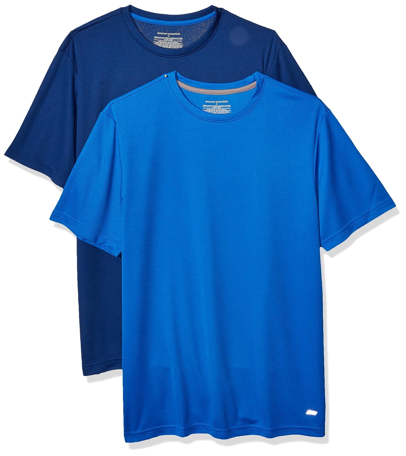 Amazon Essentials Men's Moisture Wicking Breathable Active Performance Tech Gym T-Shirts, Pack of 2