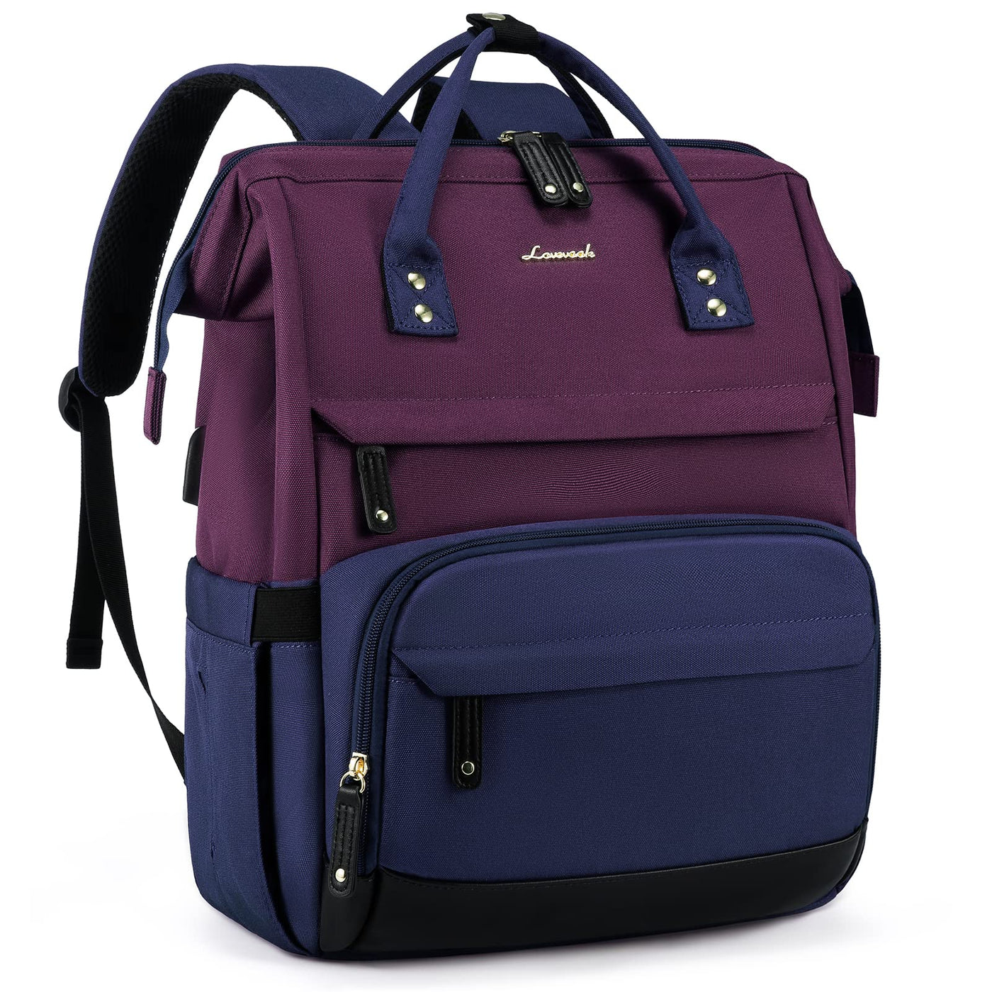 LOVEVOOK Laptop Backpack for Women, 15.6 Inch Work Business Backpacks Purse With Large Capacity, Waterproof Nurse Bag College Bookbag for School, Waterproof Casual Daypack for Travel