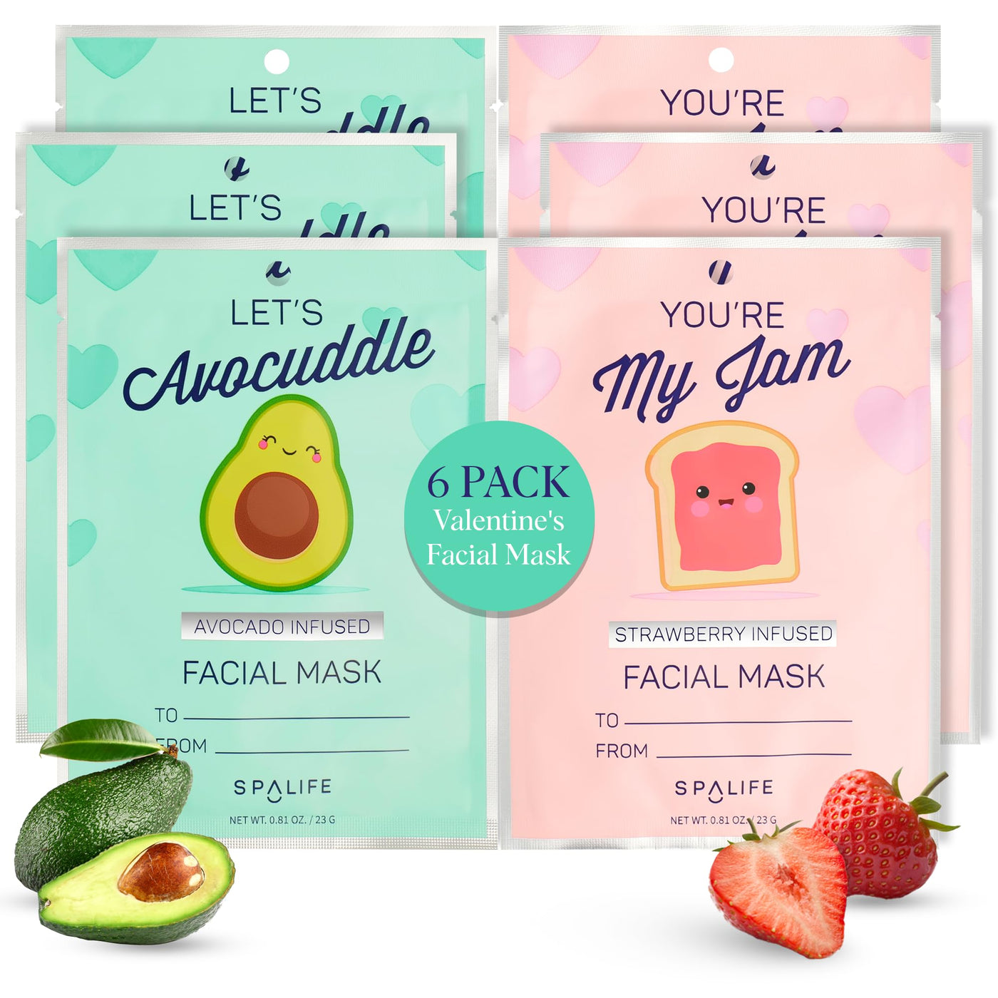 SpaLife Beauty Holiday Treats Christmas Face Mask Bundle | Korean Facial Mask | Hydrating, Soothing and Moisturizing Sheet Mask Set | Stocking Stuffers for Women | Bulk Christmas Gifts | 12 Pack