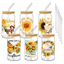 6Pcs Thank You Gifts Glass Cups with Lids and Straws 16oz Employee Appreciation Drinking Glasses Cups Thank You Iced Coffee Cup Tumbler Gifts for Employee Staff Coworkers Teachers Nurse