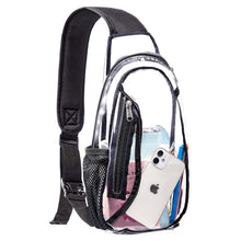 gdbis Clear Sling Bag, Stadium Approved PVC Crossbody Backpack, Clear Casual Chest Daypack for Hiking, Stadium or Concerts