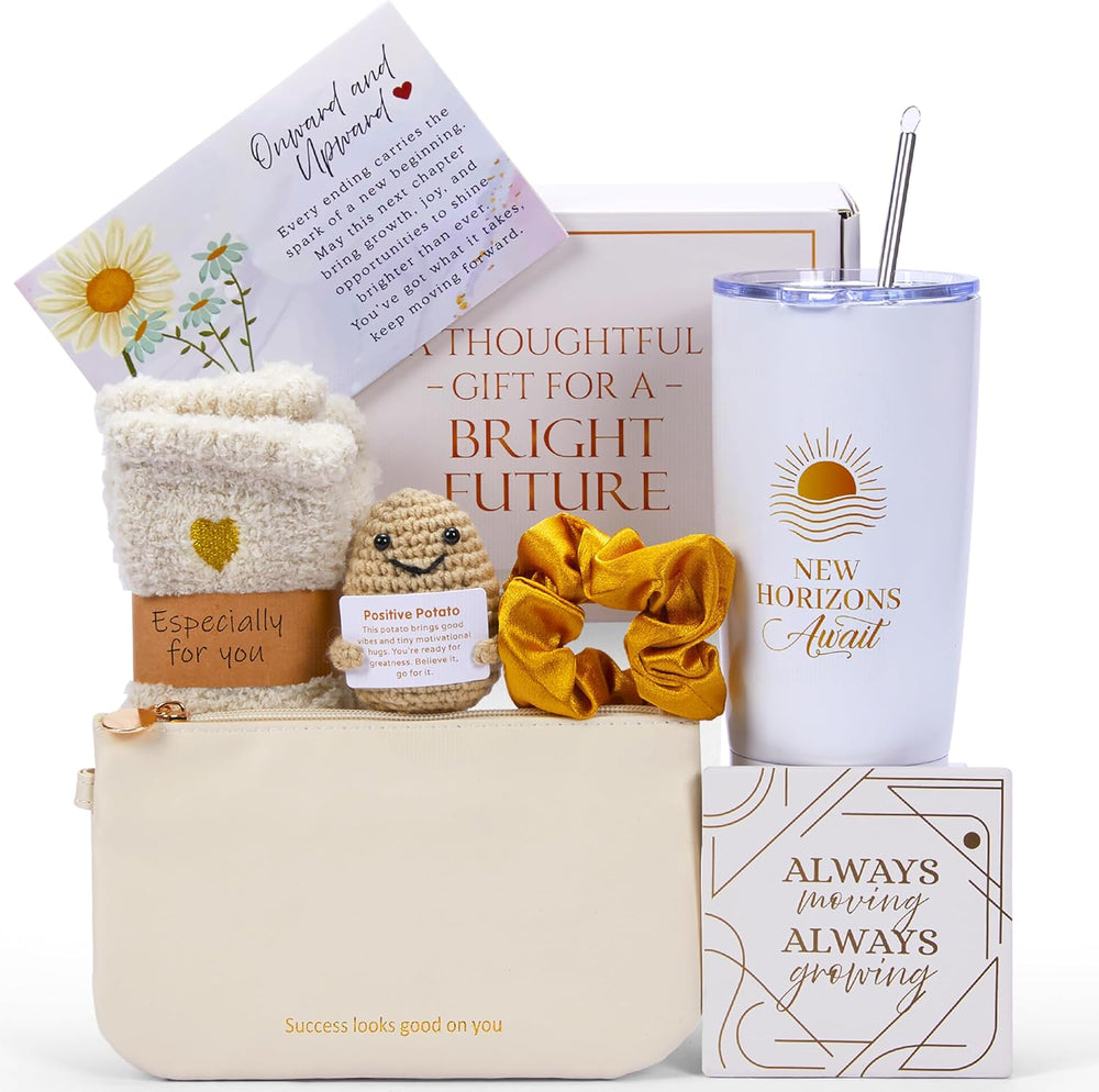 Farewell Gifts for Coworkers, New Job Gifts, New Beginnings Gift for Women, Graduation Gift Basket for Her, Congratulations, Promotion, Going Away, Goodbye, Leaving Job, Good Luck, Moving Away Boss