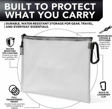 GOBAGS Air Production Multi‑Size Clear Zipper Pouch (4‑Pack) – Cable Organizer & Travel Gear Bag for Electronics, Camera Accessories, Tool Pouch & Small Tech Storage