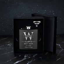 Set of 6, Groomsmen Gifts for Wedding | Personalized Groomsmen Flasks w/Optional Gift Box, Bachelor Party Team, 6 oz. Custom Engraved Hip Flasks for Best Man and Groomsman Proposal #3, Stainless Steel