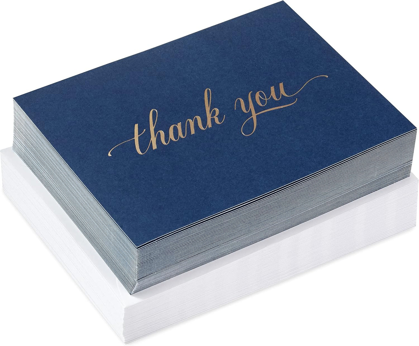 Hallmark Pack of Thank You Cards, Elegant Silver Foil (40 Thank You Notes with Envelopes)