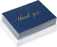 Hallmark Pack of Thank You Cards, Elegant Silver Foil (40 Thank You Notes with Envelopes)