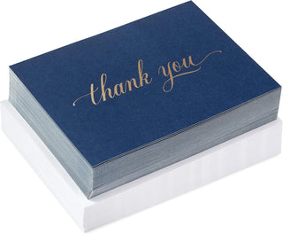 Hallmark Pack of Thank You Cards, Elegant Silver Foil (40 Thank You Notes with Envelopes)