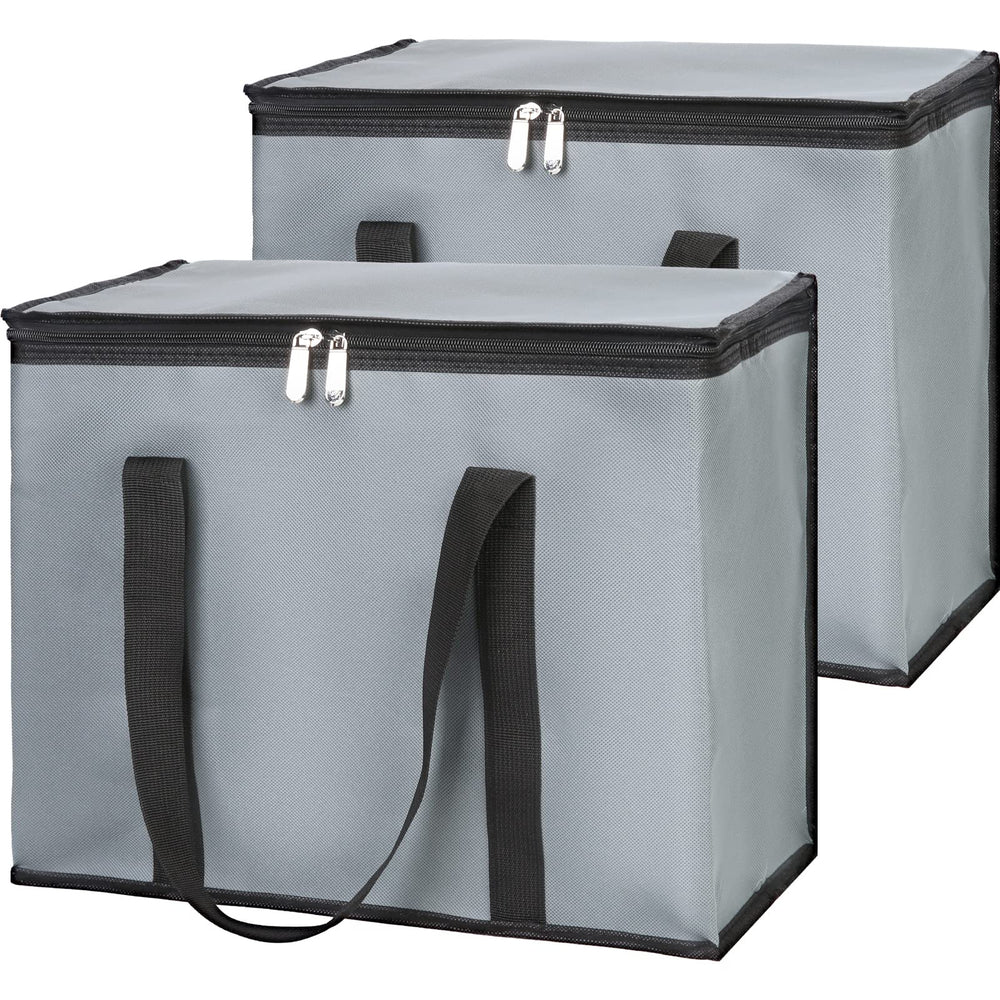 Insulated Food Delivery Bag, XXXL Insulated Reusable Grocery Cooler/Hot Bags, Tote Bag for Shopping/Travel/Doordash, Catering Bag Doordash 22x14x13, Black, 1-Pack