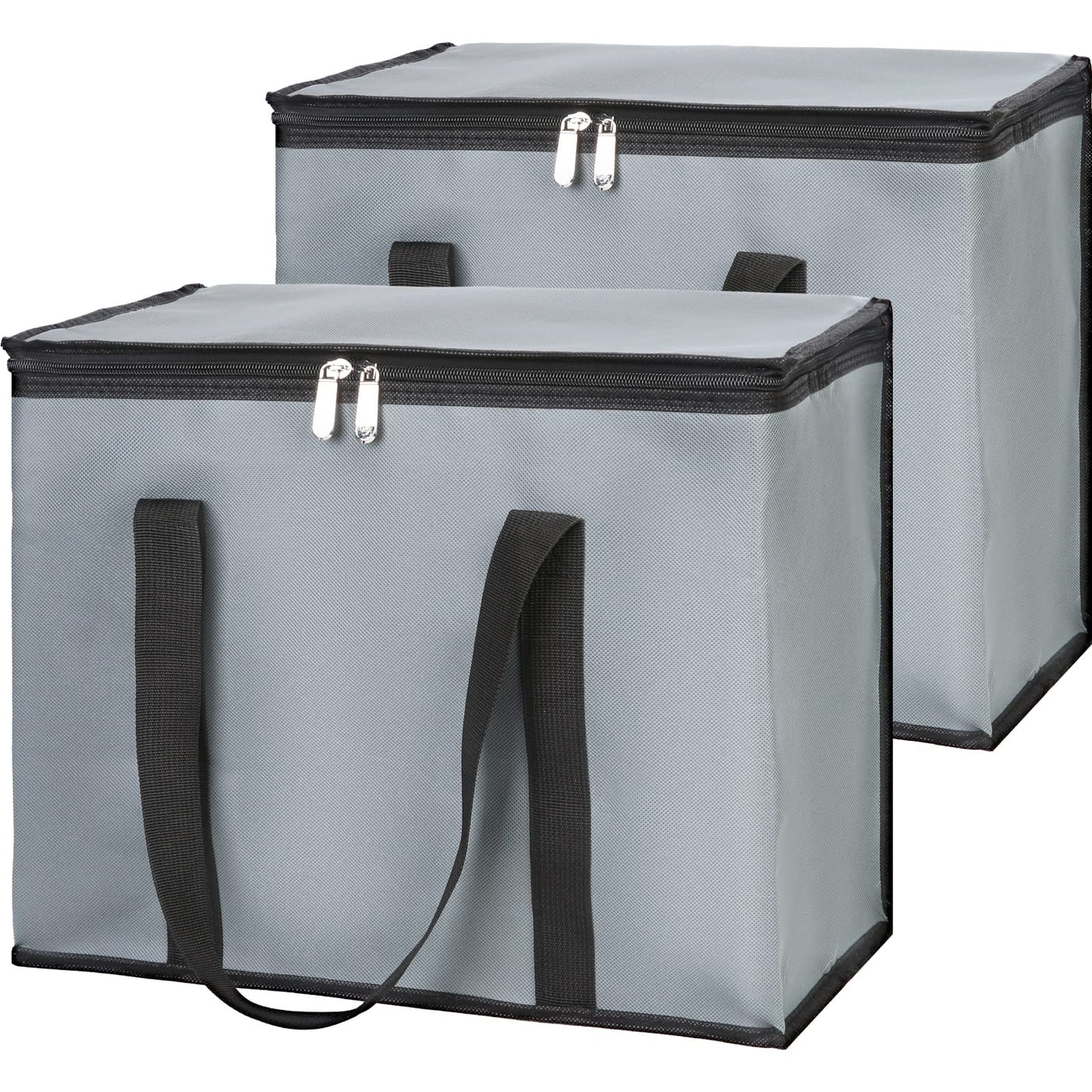 Insulated Food Delivery Bag, XXXL Insulated Reusable Grocery Cooler/Hot Bags, Tote Bag for Shopping/Travel/Doordash, Catering Bag Doordash 22x14x13, Black, 1-Pack