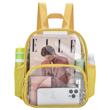 Busiuw Clear Backpack for Stadium Events Stadium Approved Clear Backpack 12x12x6 with Front Pocket for Concert Sport Fashion Women Backpack Events Work Travel