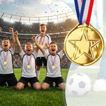 12PCS Gold Medals for Kids, Medals for Awards Plastic Winner Award Medals - Gold Medals for Awards for Sports/Competition/Talent Show/Spelling Bee, Party Favors Gifts & Star Medals for Kids/Winners